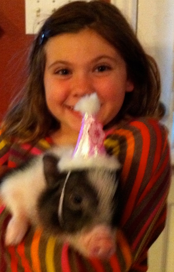 bday girl & her pig